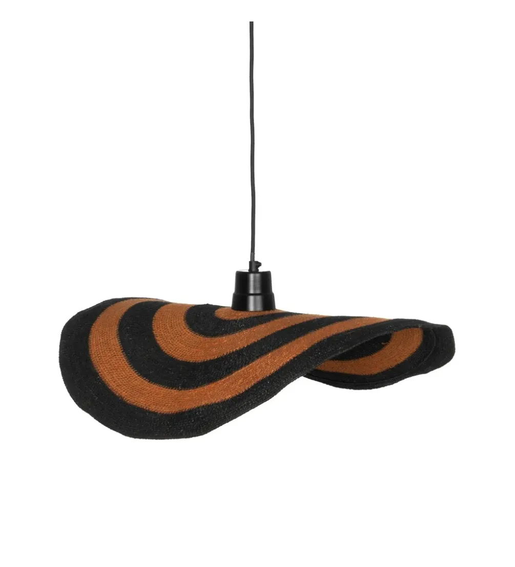 Lampa wisząca WRENKMA 60 cm pomarańczowo czarna