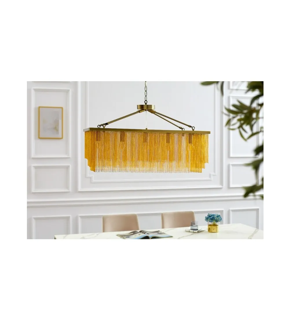 Lampa wisząca ZWINGER 80 cm złota