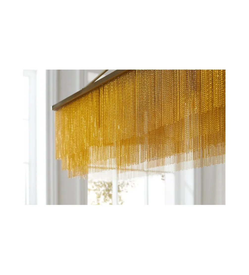 Lampa wisząca ZWINGER 80 cm złota