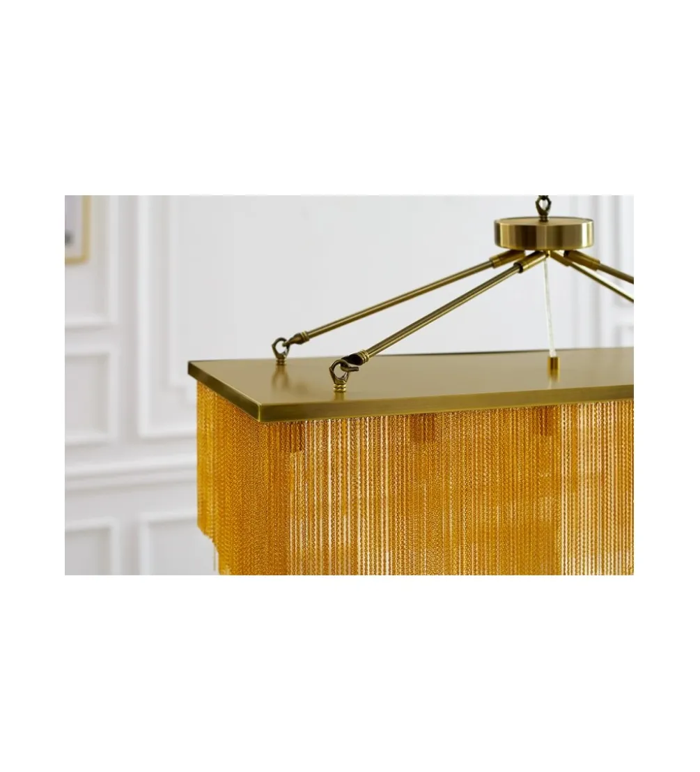 Lampa wisząca ZWINGER 80 cm złota