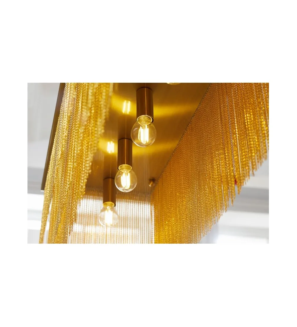 Lampa wisząca ZWINGER 80 cm złota