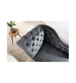 Leżanka Chesterfield BRIGIDA 170 cm Szary antyczny