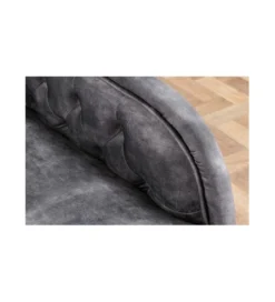 Leżanka Chesterfield BRIGIDA 170 cm szara