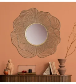 Lustro ścienne BLUME 77 cm złote