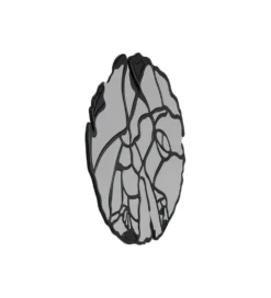 Lustro ścienne Pieces 100 cm czarne