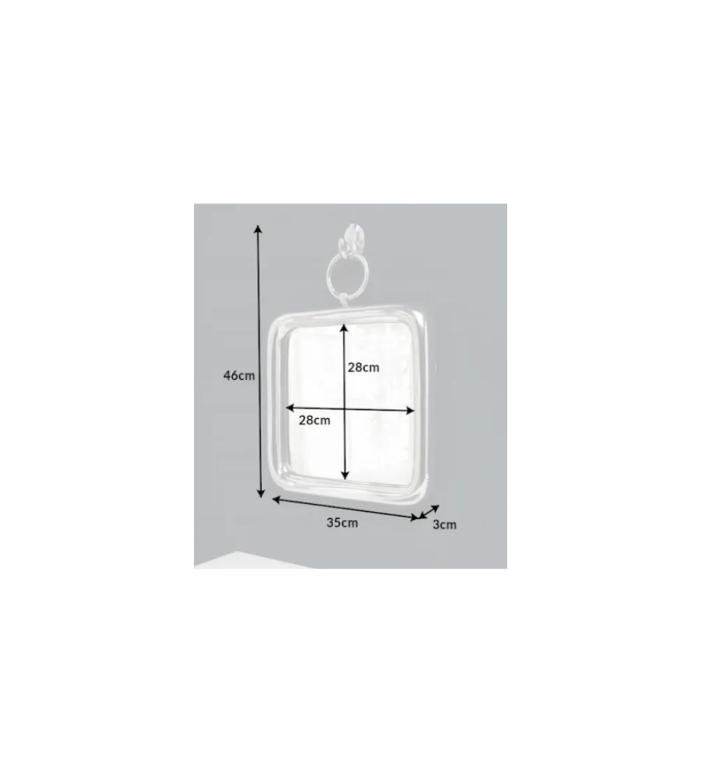 Lustro DEBORA 35 Cm srebrne