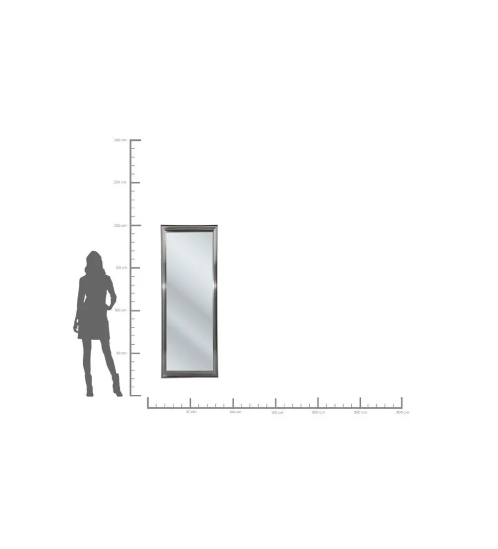 Lustro Frame Eve 180 cm srebrne