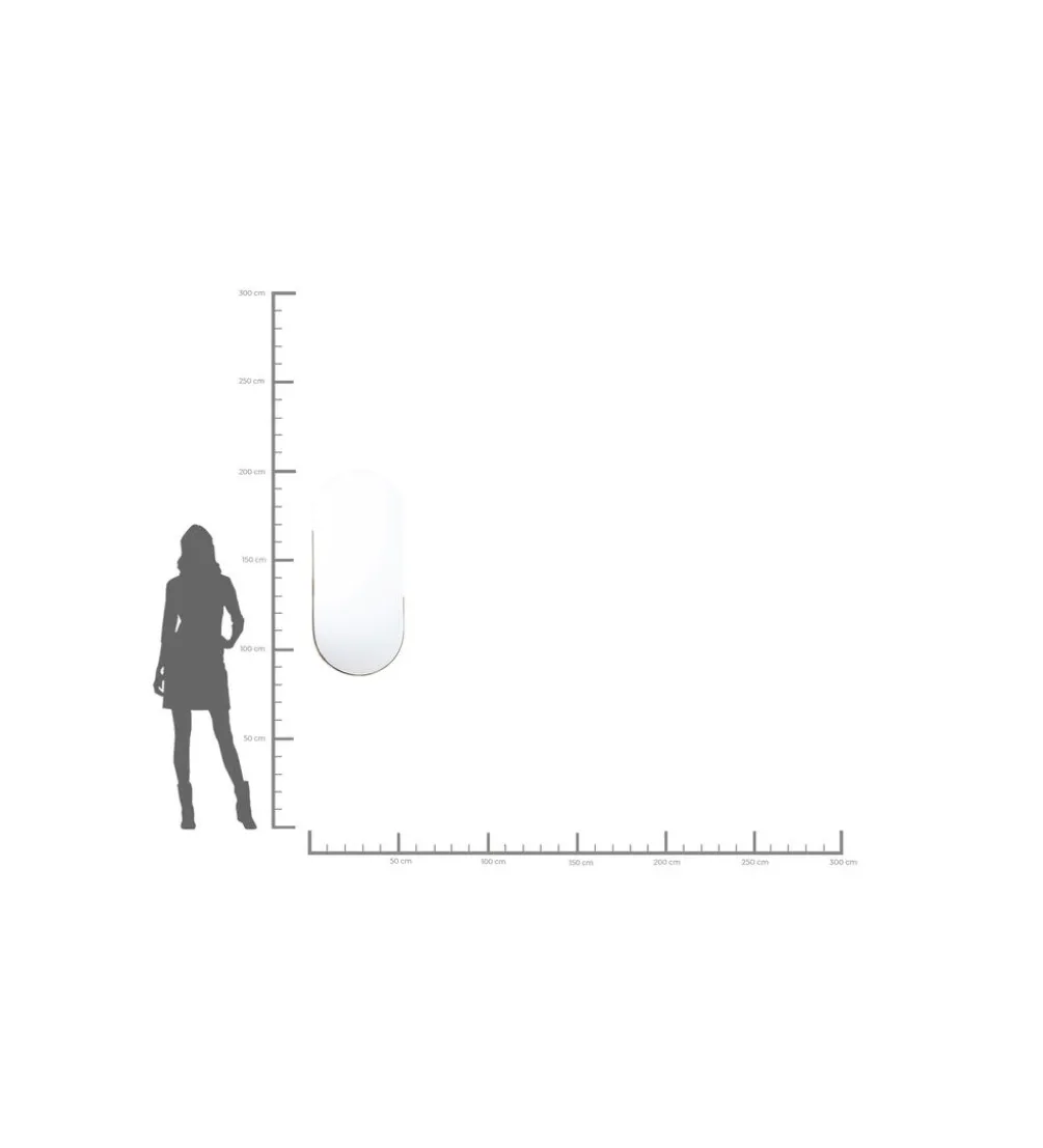 Lustro HIPSTER OVAL 50 x 114 cm złoty