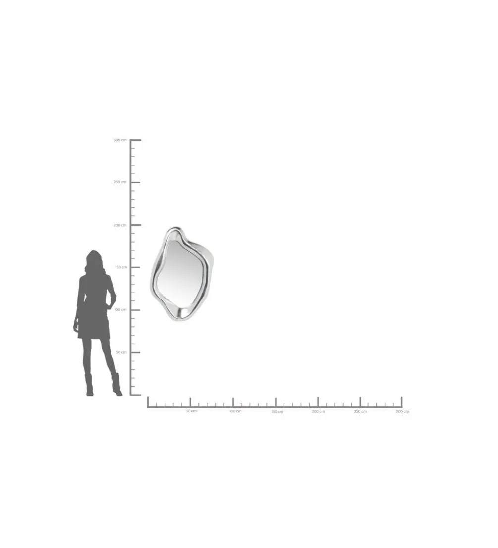 Lustro Hologram 119 cm x 76 cm srebrne