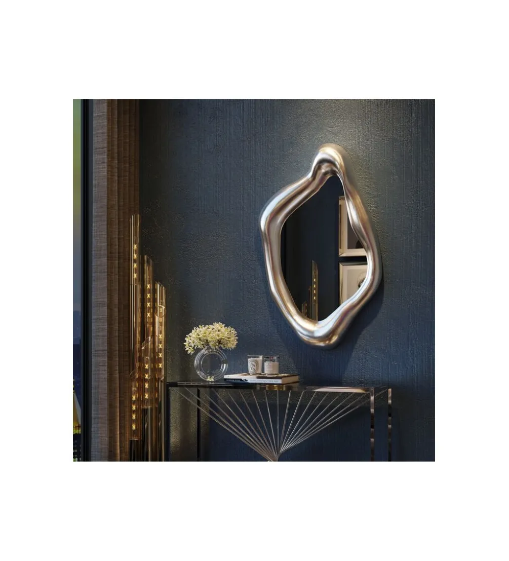 Lustro Hologram 119 cm x 76 cm srebrne