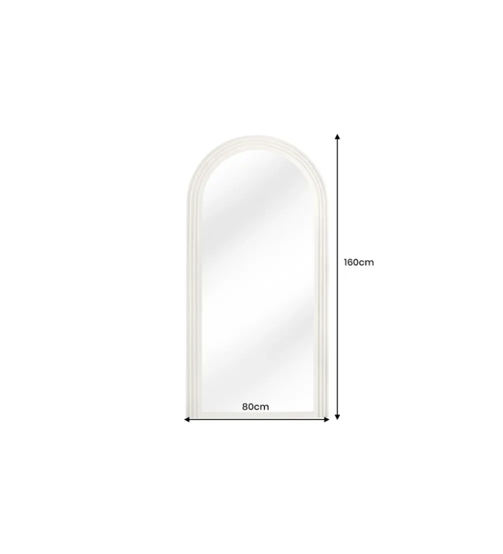Lustro KIRAZ ART DECO 160 cm białe