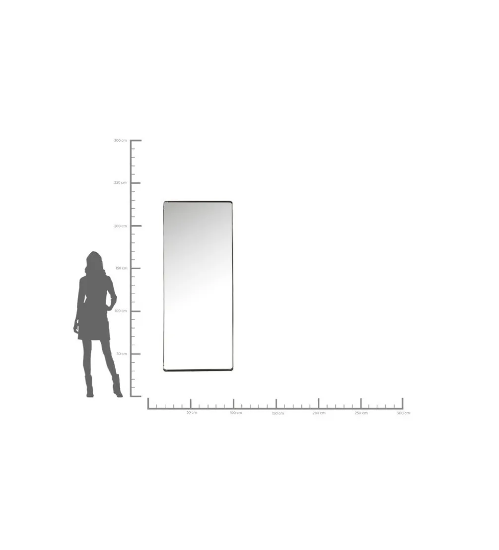 Lustro OMBRA 200 x 80 cm czarne