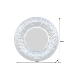 Lustro Orriental 60 Cm srebrne