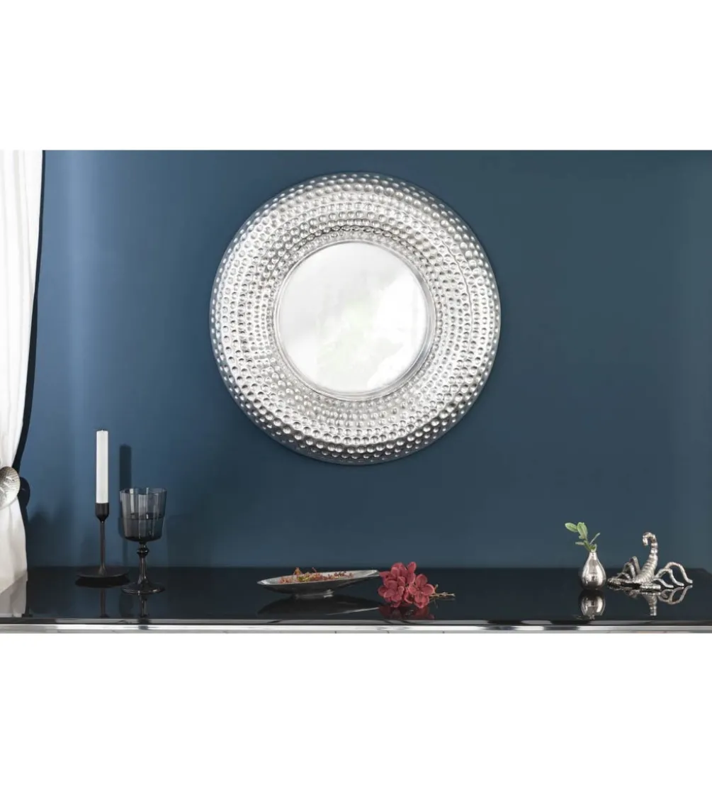 Lustro Orriental 60 Cm srebrne