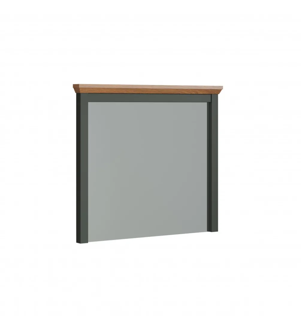 Lustro STANTON 68 cm w optyce dębu Evoke Ciemnozielony