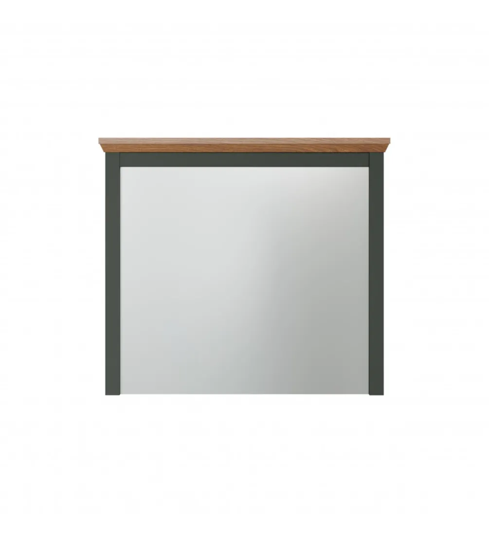 Lustro STANTON 68 cm w optyce dębu Evoke Ciemnozielony