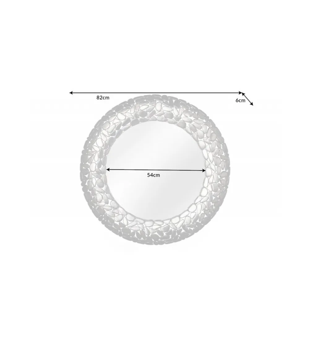 Lustro Stone Mosaic 82 Cm srebrne