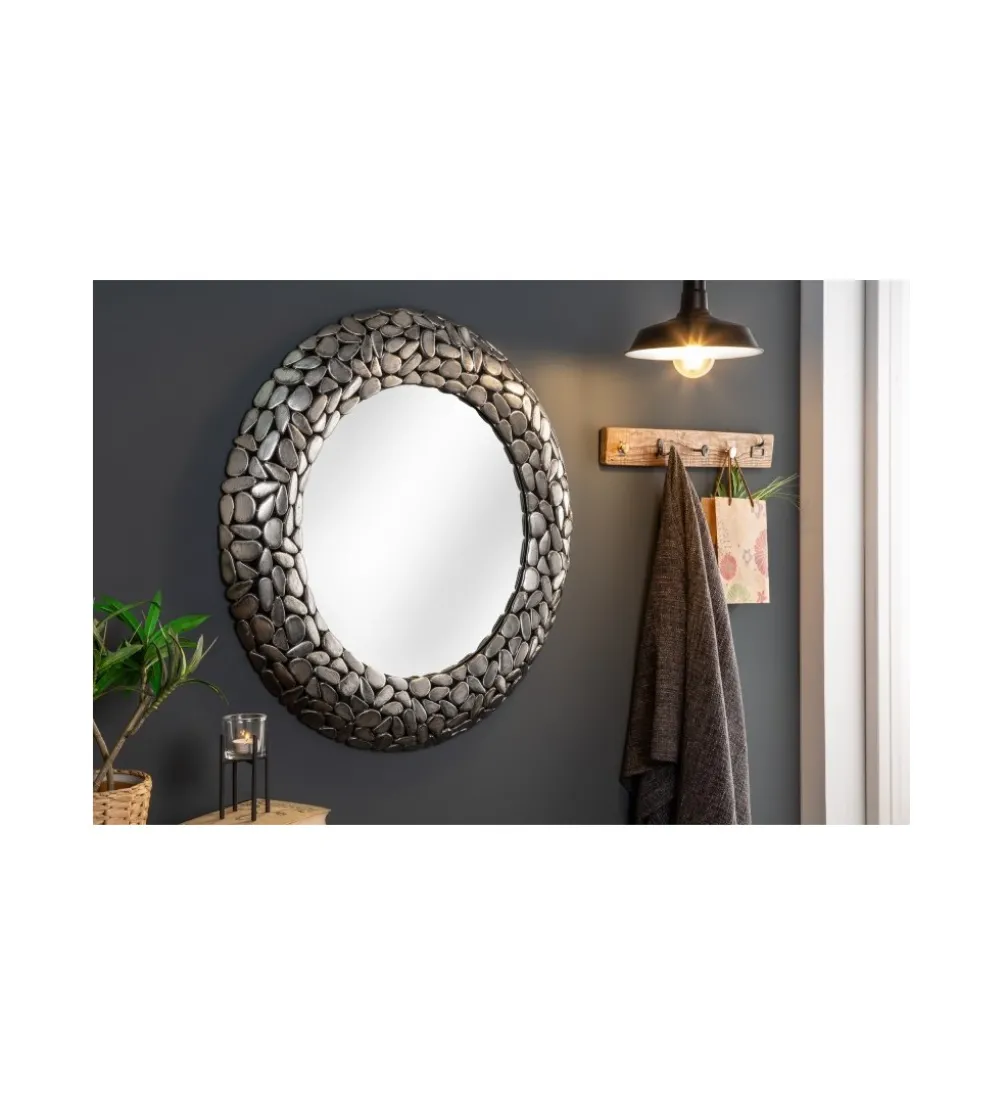 Lustro Stone Mosaic 82 Cm srebrne