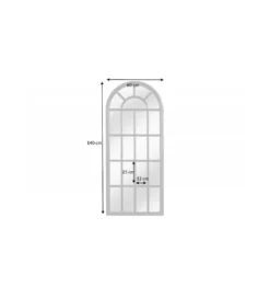 Lustro WINDOW 140 cm czarne