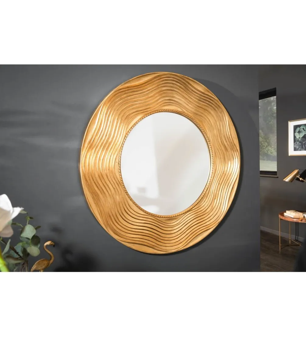 Lustro wiszące 100 cm złote