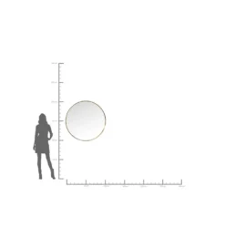 Lustro wiszące CURVE MO 100 cm złote