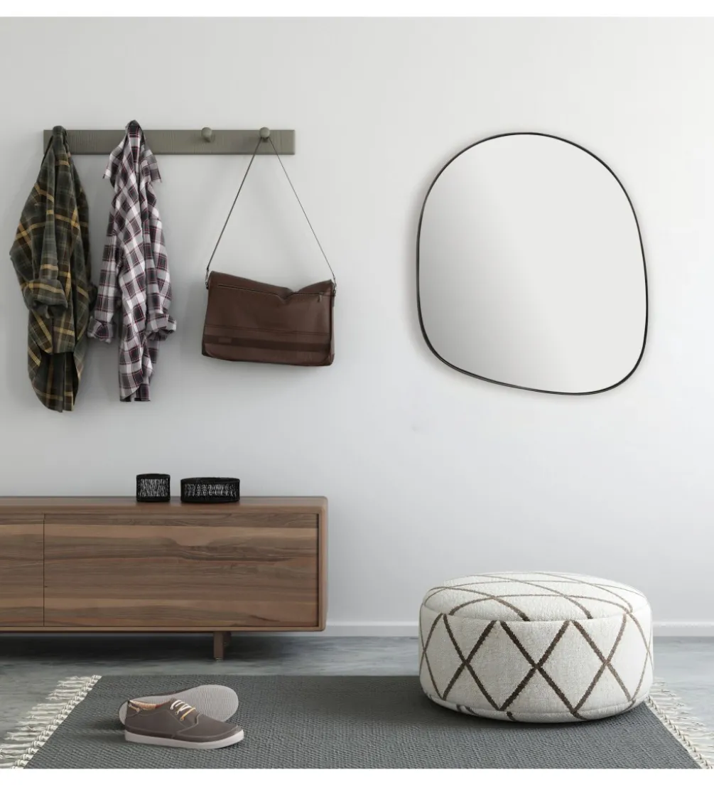 Lustro wiszące DEFORME 53 cm czarne