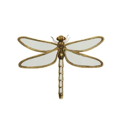 Lustro wiszące DRAGONFLY 46 x 36 cm stare złoto