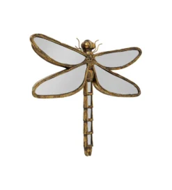 Lustro wiszące DRAGONFLY 70 x 54 cm stare złoto
