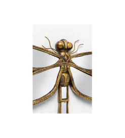 Lustro wiszące DRAGONFLY 70 x 54 cm stare złoto
