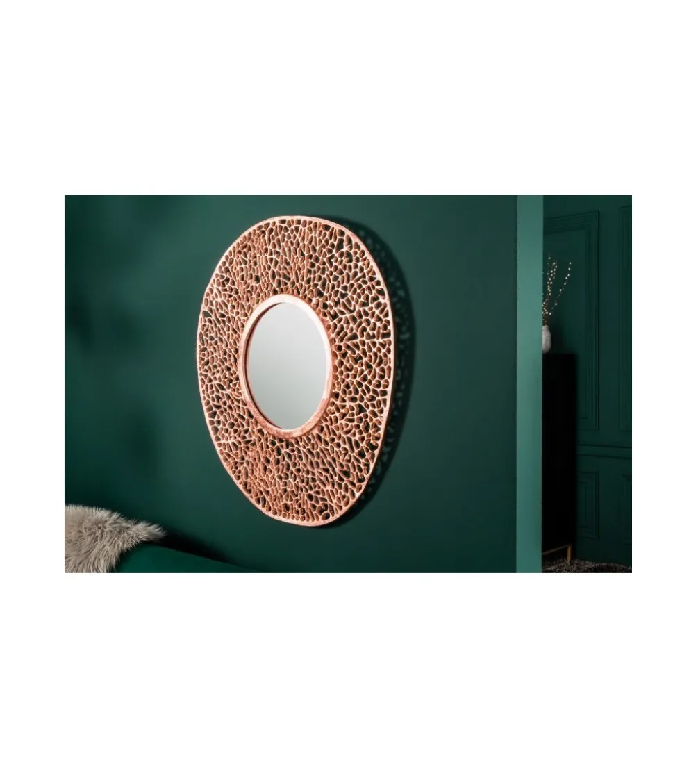 Lustro Wiszące Leaf 112 Cm miedziane