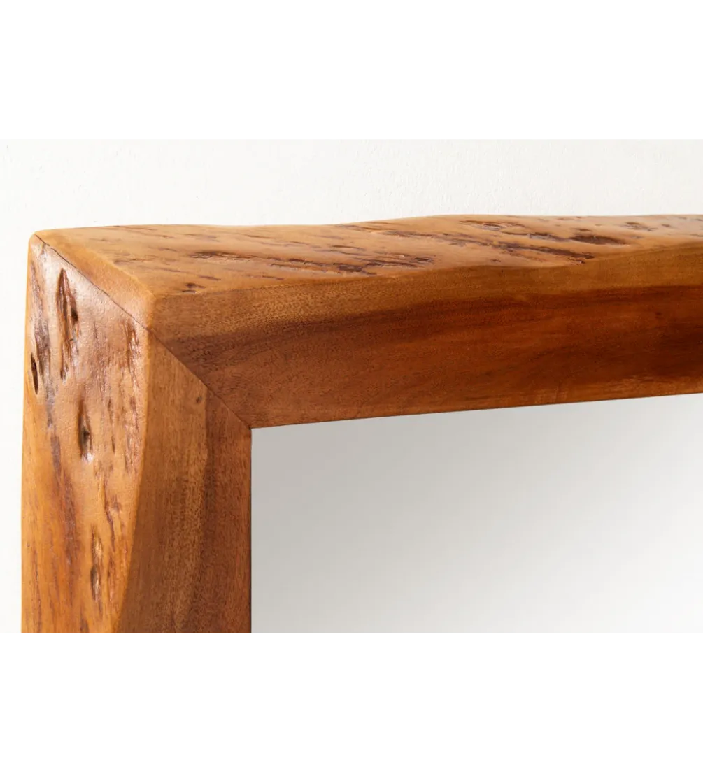 Lustro wiszące MAMMUT 100 cm drewno akacja