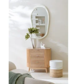 Lustro wiszące MODERNA 120 cm białe