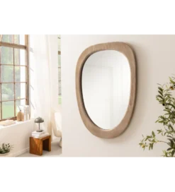Lustro wiszące ORGANIC 105 cm drewno sosnowe