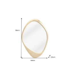 Lustro wiszące ORGANIC 90 cm złote