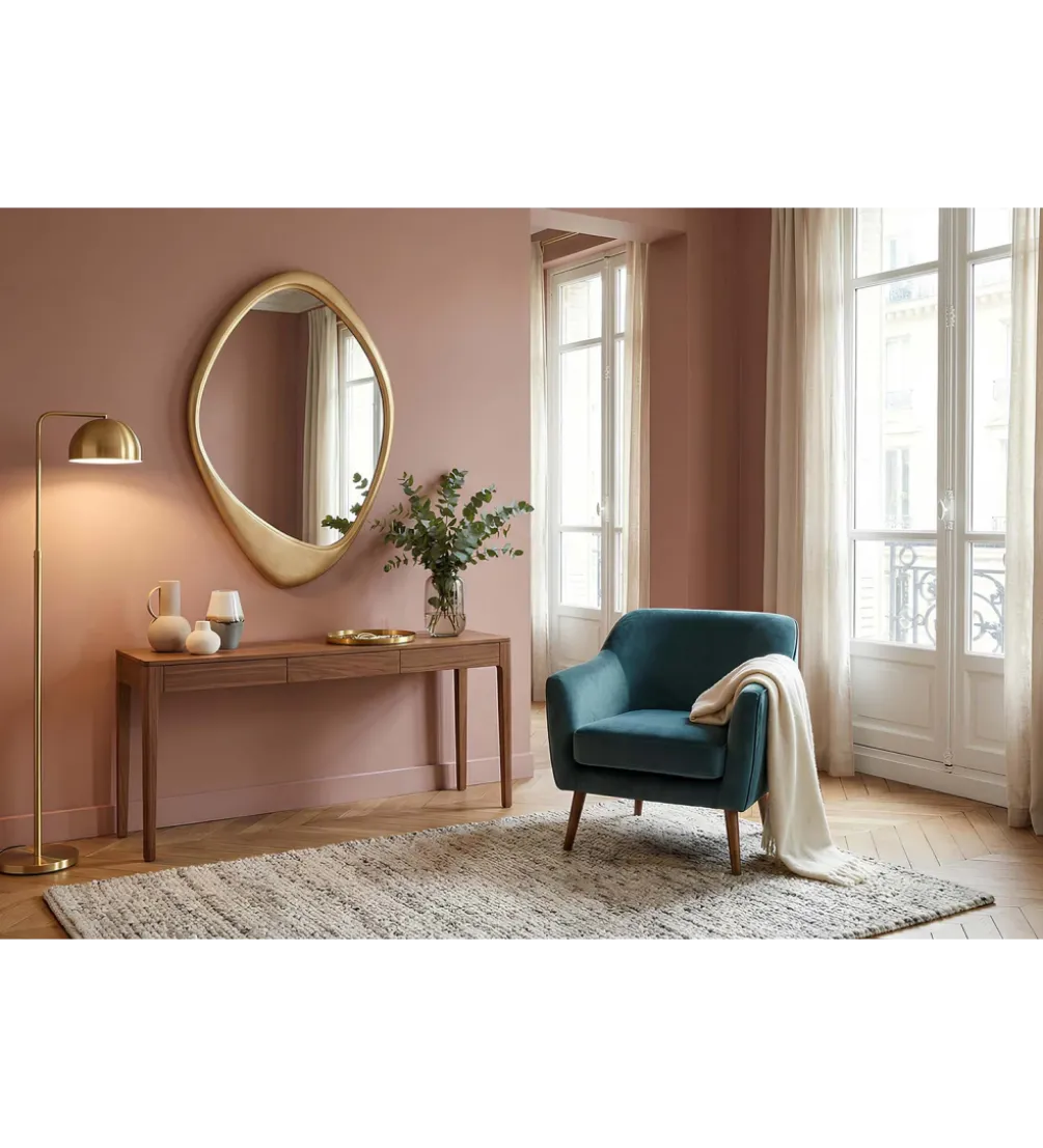 Lustro wiszące ORGANIC 90 cm złote