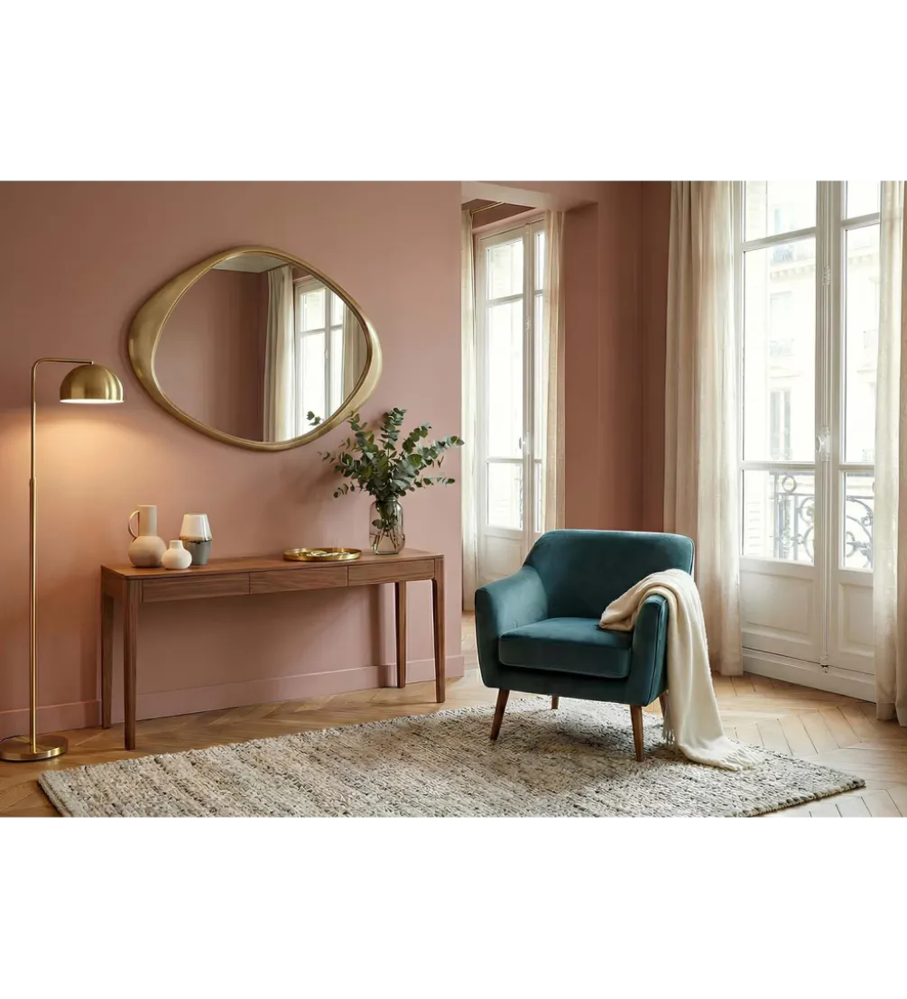 Lustro wiszące ORGANIC 90 cm złote