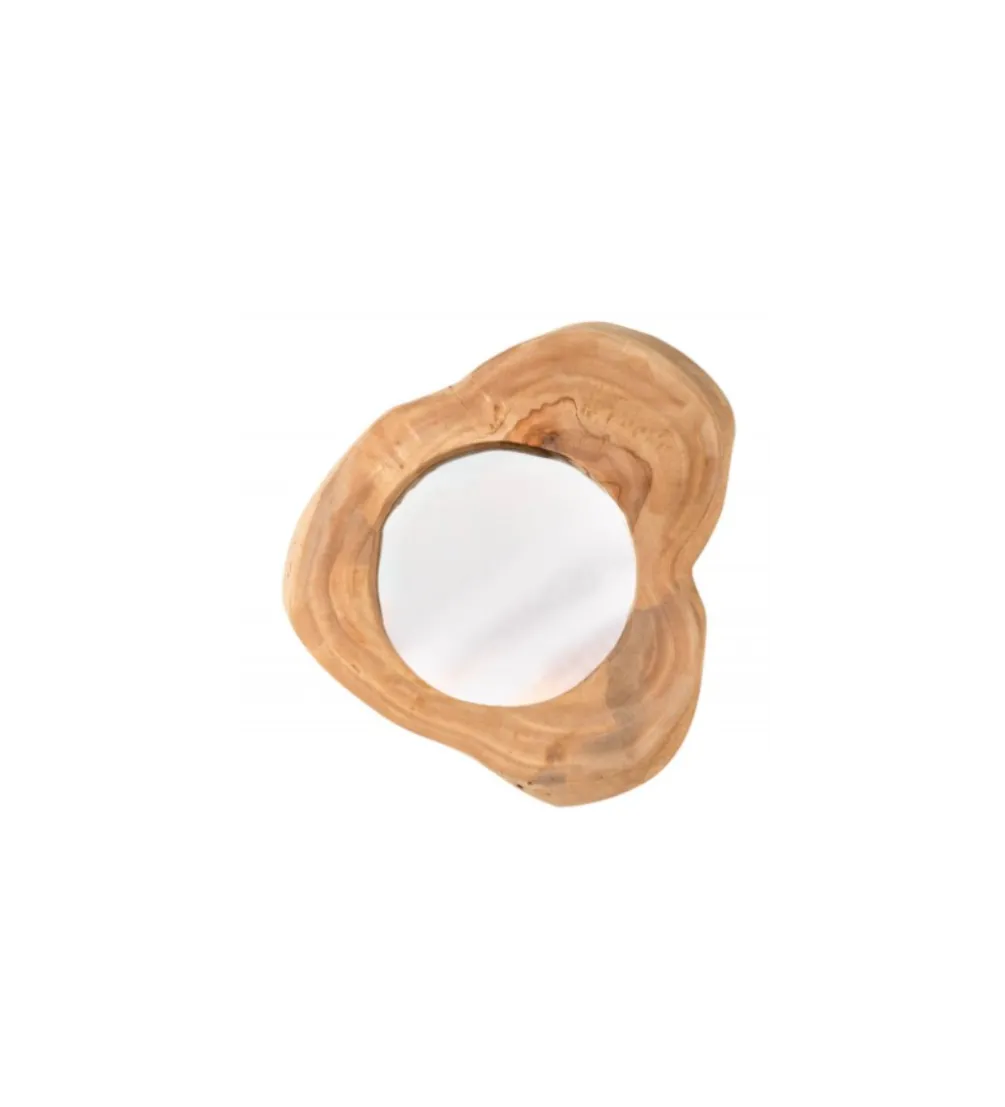 Lustro wiszące Reflect 31 cm drewno Teak