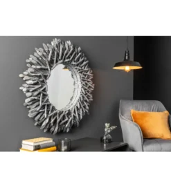Lustro wiszące Riverside 80 cm szare