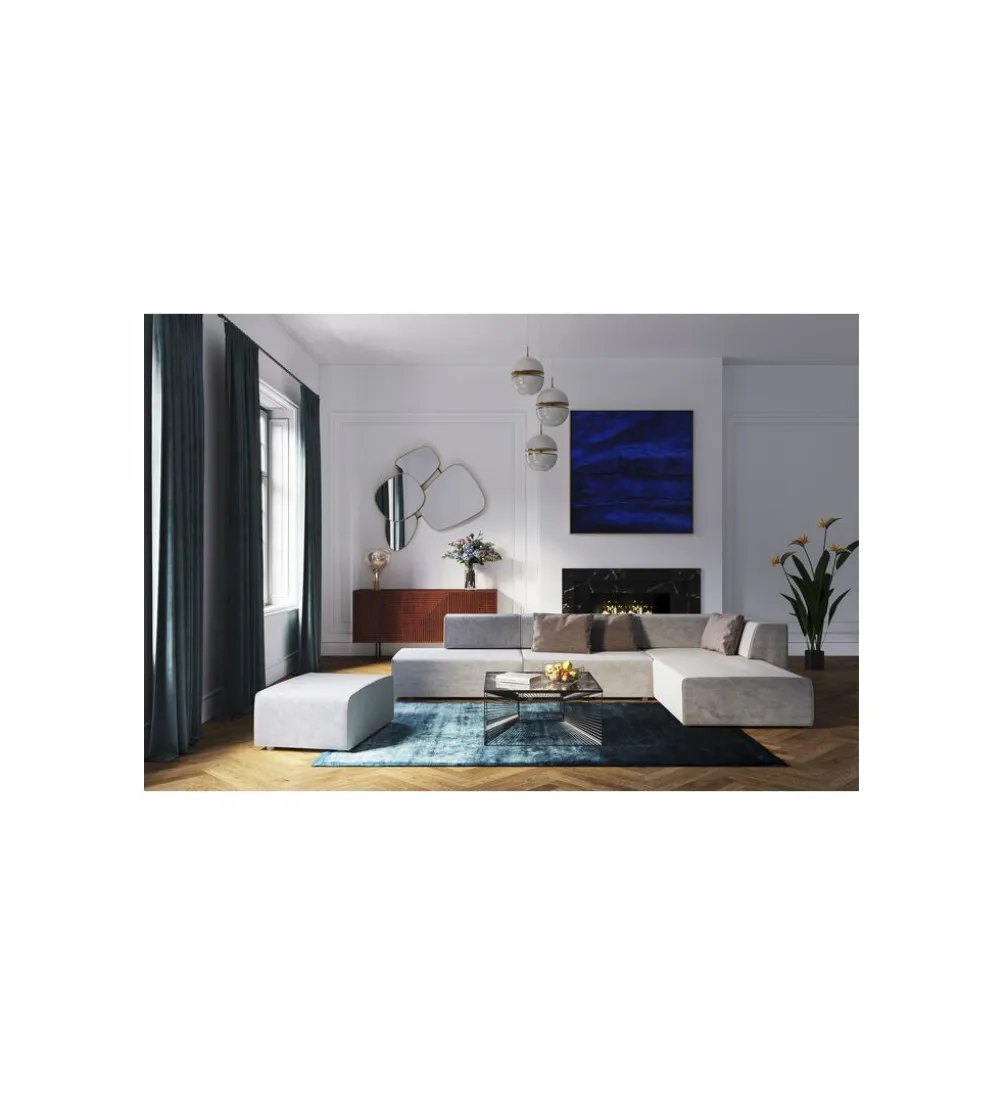 Lustro wiszące SHAPES 130 x 110 cm złote