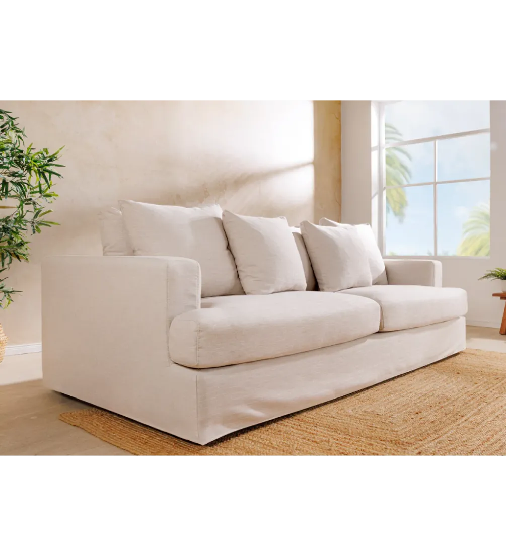 Modułowa sofa KILLIAN 94 cm z podłokietnikiem jasny beż