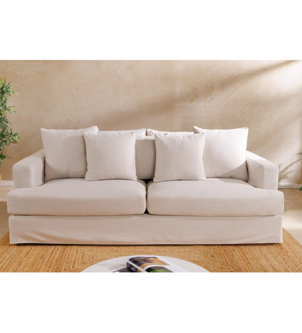 Modułowa sofa KILLIAN 94 cm z podłokietnikiem jasny beż