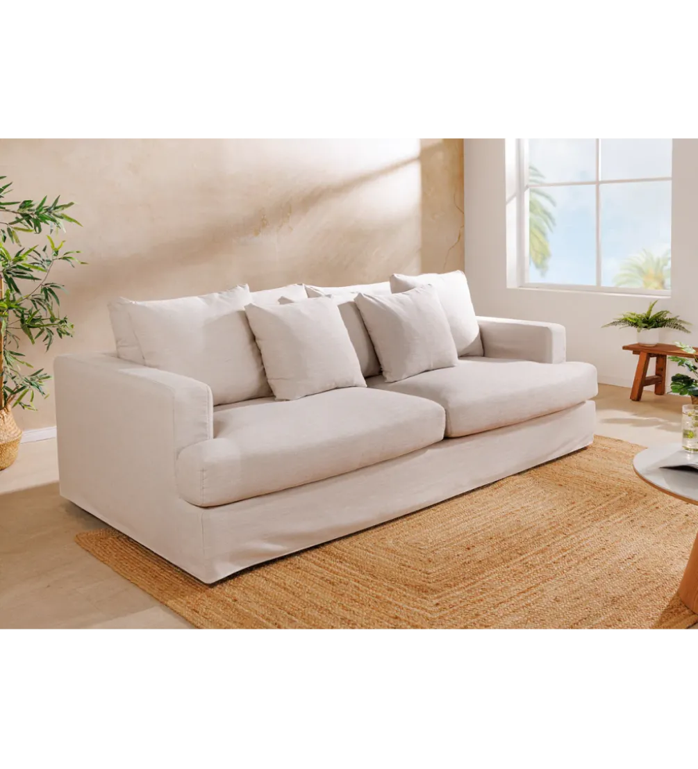 Modułowa sofa KILLIAN 94 cm z podłokietnikiem jasny beż