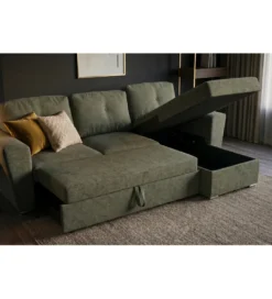 Narożnik APARTMENT 245 cm z funkcją spania zielony