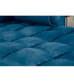 Narożnik Canis Velvet 260 cm ciemnoniebieski aksamit