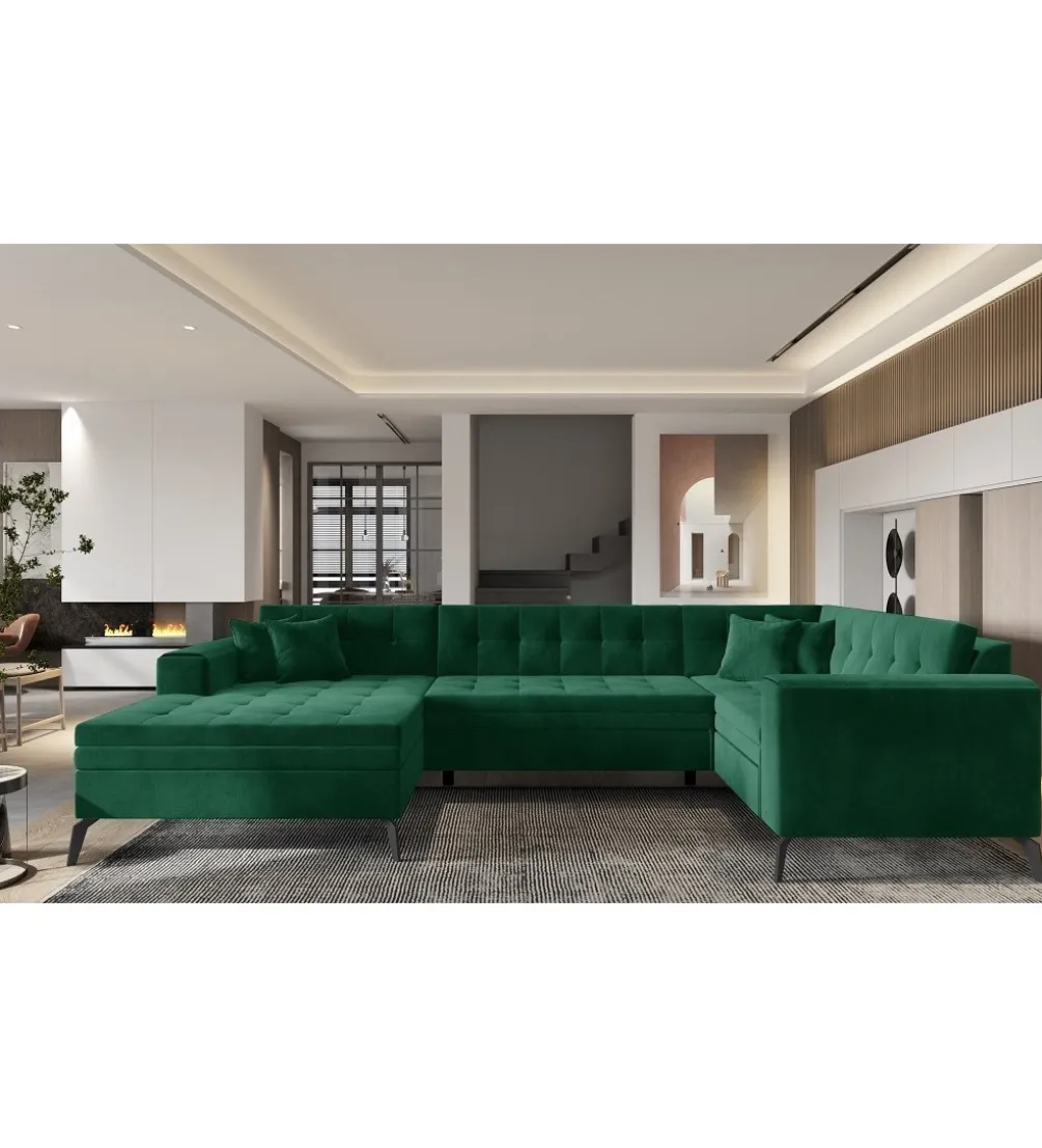 Narożnik rozkładany MONTEZ 340 cm z funkcją spania