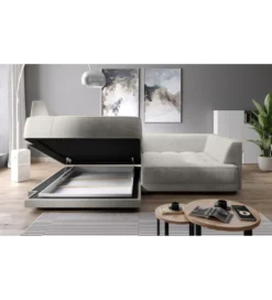 Narożnik z funkcją spania Big Sofa Tiga Box 286 cm z elektrycznie wysuwanym siedziskiem