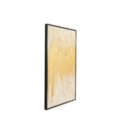 Obraz Abstract 80 cm x 120 cm złoto biały
