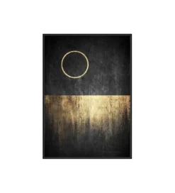 Obraz ABSTRAN 102 x 142 cm czarno złoty
