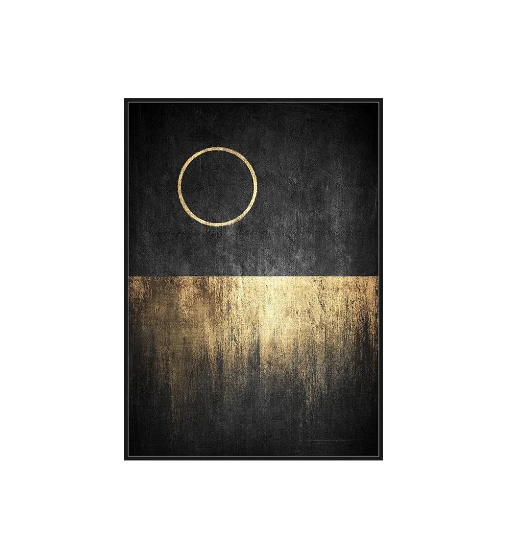 Obraz ABSTRAN 102 x 142 cm czarno złoty
