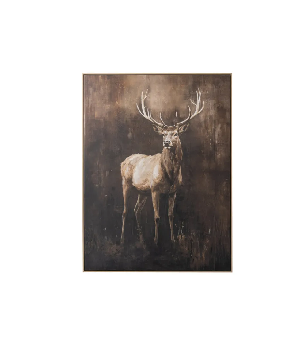 Obraz DEER 120 x 80 cm brązowy